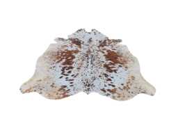 Genuine Cowhide Rug-Brown & White Cow Skin Rug-Exclusive Hair On Hide For Living Room-Western Decor-Brazillian Floor Area Rug - thumbnail 1