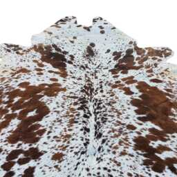 Genuine Cowhide Rug-Brown & White Cow Skin Rug-Exclusive Hair On Hide For Living Room-Western Decor-Brazillian Floor Area Rug - thumbnail 2