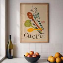La Cucina Print, Kitchen Poster, Wall Art, Decor, Aesthetic Art For Kitchen, Italian Unframed - thumbnail 2