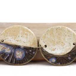 Handmade Ceramic Moon Phase Wall Hanging, Pottery Decor - thumbnail 4