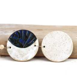 Handmade Ceramic Moon Phase Wall Hanging, Pottery Decor - thumbnail 3