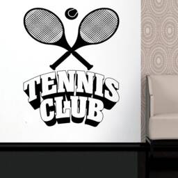 Tennis Club Wall Decal - Removable Vinyl Art 2288 - thumbnail 1