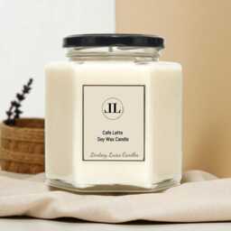 Cafe Latte Coffee Scented Candles, Soy Wax Vegan Candle - thumbnail 2