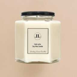Cafe Latte Coffee Scented Candles, Soy Wax Vegan Candle - thumbnail 3
