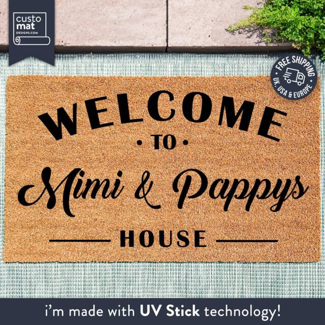 Mimi & Pappy's House - Perfect Gift For Gifts Grandad & Nanny Personalized Doormat Grandparents Christmas - image 1