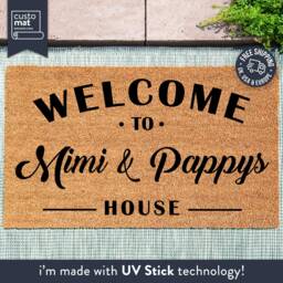 Mimi & Pappy's House - Perfect Gift For Gifts Grandad & Nanny Personalized Doormat Grandparents Christmas - thumbnail 1