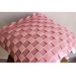 "Designer Pintucks, Textured, Ribbon Pillow Custom 16""x16" - thumbnail 3