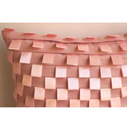 "Designer Pintucks, Textured, Ribbon Pillow Custom 16""x16" - thumbnail 2