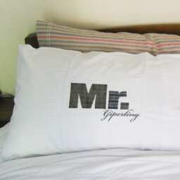 Mr. & Mrs. Pillowcase Set For Couples in Black - thumbnail 2