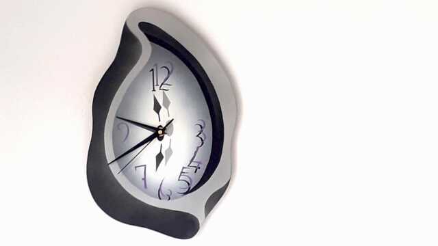Dewdrop - Handmade Surreal Melting Clock, Wall Home Decor - image 1