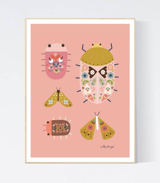 Bugs & Butterflies - Wall Art Children's Prints Illustration