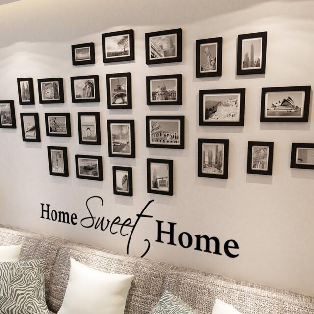 Wall Quote Decal Home Sweet Leaf Garland Family Room Living Kitchen Love Art Vinyl Decal - 155 - image 1