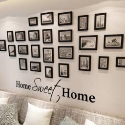 Wall Quote Decal Home Sweet Leaf Garland Family Room Living Kitchen Love Art Vinyl Decal - 155 - thumbnail 1
