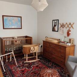 Tribal Fitted Crib Sheet - Neutral Cotton Baby Bedding - thumbnail 2