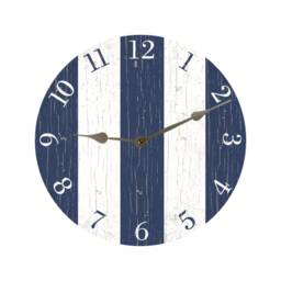 Blue Striped Clock - & White Clock - thumbnail 3