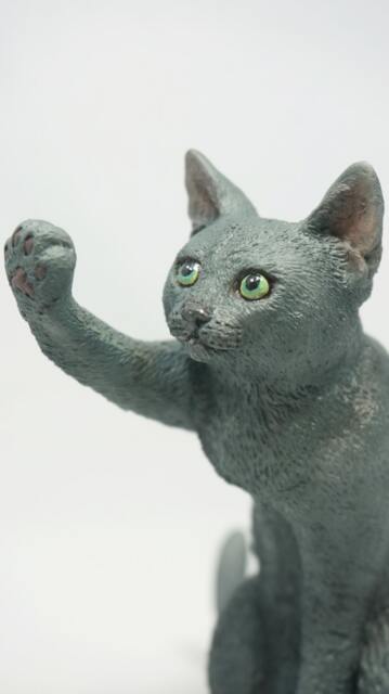 Consensus(Russian Blue Cat Figurine No.1 Personalized Pet Portrait - image 1