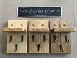 Handmade Oak Waxed Key Holder Shelf - Entryway Organizer