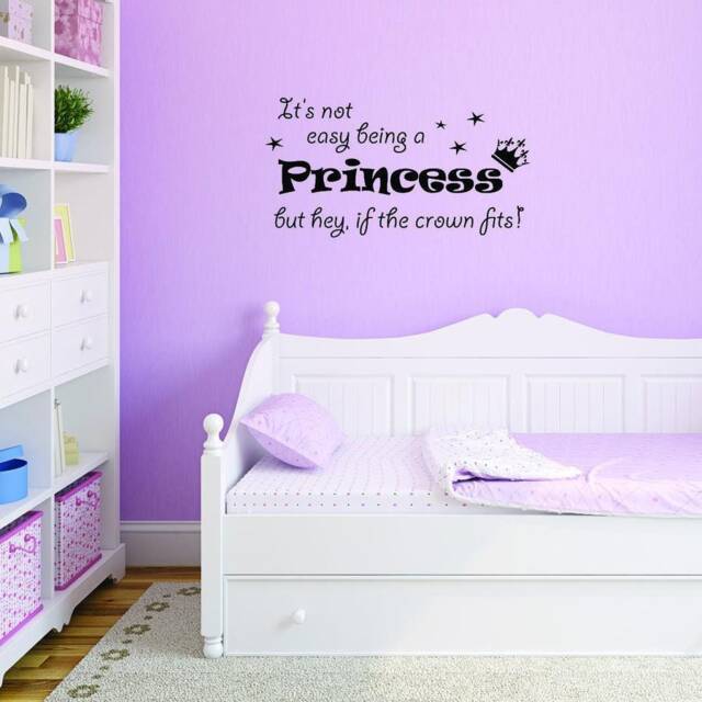 Nursery Wall Decal - It's Not Easy Being A Princess Sticker Girls Room Vinyl Decals Art Decor Quotes Vwaq-580 - image 1