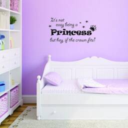 Nursery Wall Decal - It's Not Easy Being A Princess Sticker Girls Room Vinyl Decals Art Decor Quotes Vwaq-580 - thumbnail 1