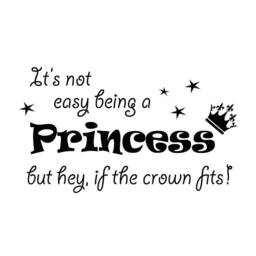 Nursery Wall Decal - It's Not Easy Being A Princess Sticker Girls Room Vinyl Decals Art Decor Quotes Vwaq-580 - thumbnail 2