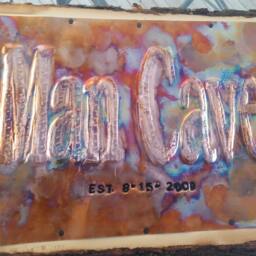 Custom Outdoor Kitchen Copper Sign, Personalized Wall Decor, Anniversary Gift For Him - thumbnail 3