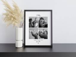 1st Father's Day Gift Frame Custom New Daddy Birthday Picture Print From Son, Personalised Photo For Daddy's First Fathers