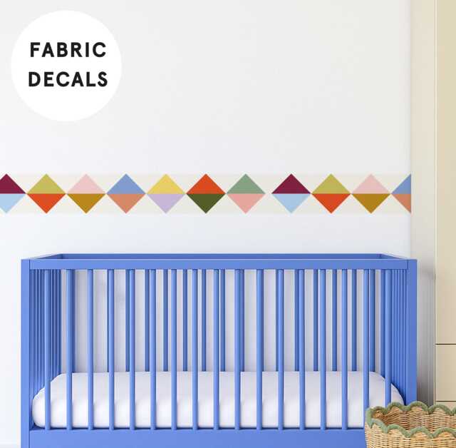 Colourful Diamond Wallpaper Boarder Removable Wall Sticker - Circus Theme Nursery & Playroom Decor - image 1