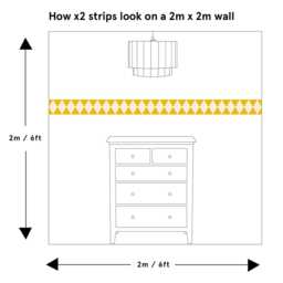 Yellow Harlequin Wallpaper Boarder Removable Wall Sticker - Circus Theme Nursery & Playroom Decor - thumbnail 3