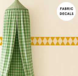 Yellow Harlequin Wallpaper Boarder Removable Wall Sticker - Circus Theme Nursery & Playroom Decor - thumbnail 1