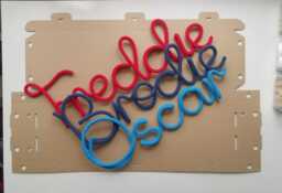 Personalised Knitted Wire Name Sign - Nursery Wall Decor, Kids Room Accent - thumbnail 1