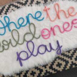 Personalised Knitted Wire Name Sign - Nursery Wall Decor, Kids Room Accent - thumbnail 2