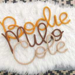 Personalised Knitted Wire Name Sign - Nursery Wall Decor, Kids Room Accent - thumbnail 3