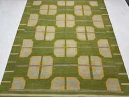 Handwoven Wool Kilim Rug Custom Scandinavian Boho Decor - thumbnail 1