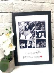Personalised Sister Print, Sisters Gift Photo Collage, Sibling Quote Wall Decor, Birthday For Sisters, Custom Family Portrait Framed - thumbnail 1