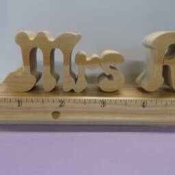 All Wood Teachers Name With Red Apple - thumbnail 2