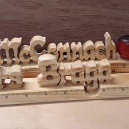 All Wood Teachers Name With Red Apple - thumbnail 4