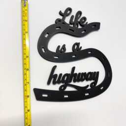 Life Is A Highway Small 3D Wall Sign 23cm/9In - Lyric Quotes Kids Bedroom Decor Adhesive Not Included - thumbnail 4
