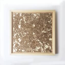 Rome Wooden Street Map - Laser Cut Framed Wall Art - thumbnail 1