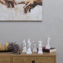 Set 6 Greek Gods Zeus Poseidon Apollo Hermes Hephaestus Ares Statue Figure - thumbnail 3