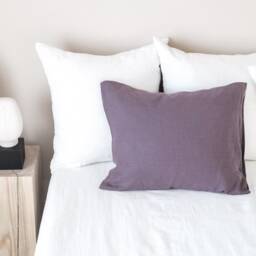 Linen Pillow Case in Dusty Lavender With Envelope Closure/Washed Linen Cases Purple/Custom Size Shams - thumbnail 4