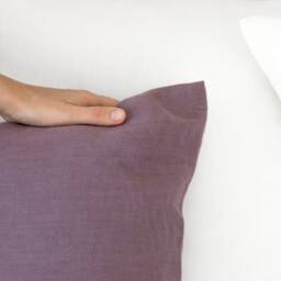 Linen Pillow Case in Dusty Lavender With Envelope Closure/Washed Linen Cases Purple/Custom Size Shams - thumbnail 3