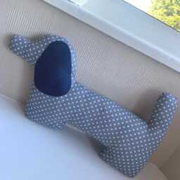 Dachshund Cushion Sausage Dog Gift For Lover Her Mom Ideal Gift Dog Owner Grey Polka Dot - thumbnail 2