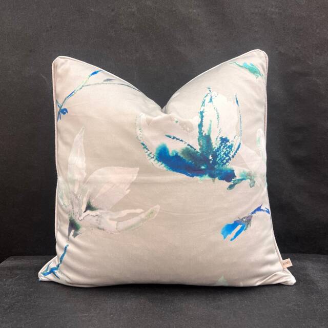 Luxury Designer Romo Saphira Contempoary Grey Blue Cushion Pillow Cover - image 1
