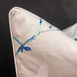 Luxury Designer Romo Saphira Contempoary Grey Blue Cushion Pillow Cover - thumbnail 2