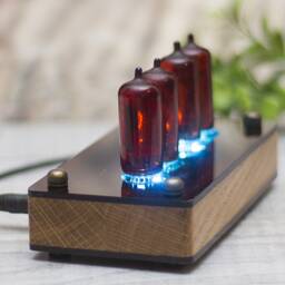 Z573 Nixie Clock Handmade Oak, Wi-Fi Controlled, Multicolor Backlight - thumbnail 3