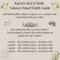 Paisley Kitchen Valance - Floral Brown, Blue, White Farmhouse Country Curtain - thumbnail 3