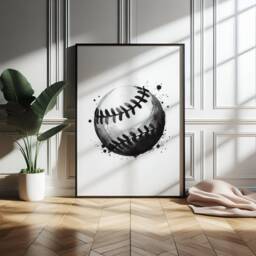 Personalised Baseball Posters - Set Of 3 Prints - Boys Girls Bedroom Decor Custom Base Ball Wall Art Kid Room Kids Artwork Gifts - thumbnail 3