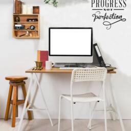 Progress Not Perfection Vinyl Wall Decal - Inspirational Quote - thumbnail 2