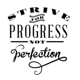 Progress Not Perfection Vinyl Wall Decal - Inspirational Quote - thumbnail 3