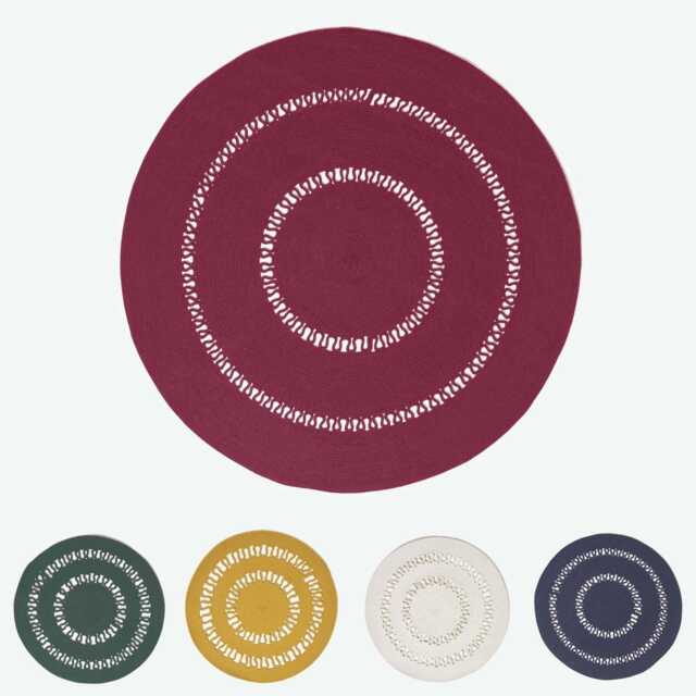 Cotton Handmade Crochet Braided Rug, Round Rug For Living Room - image 1